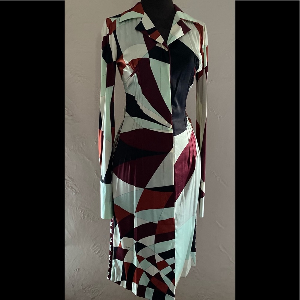Vintage Emilio Pucci AW 2004/2005  Silk Shirt Dress (Christian Lacroix Era) - Picture 5 of 17